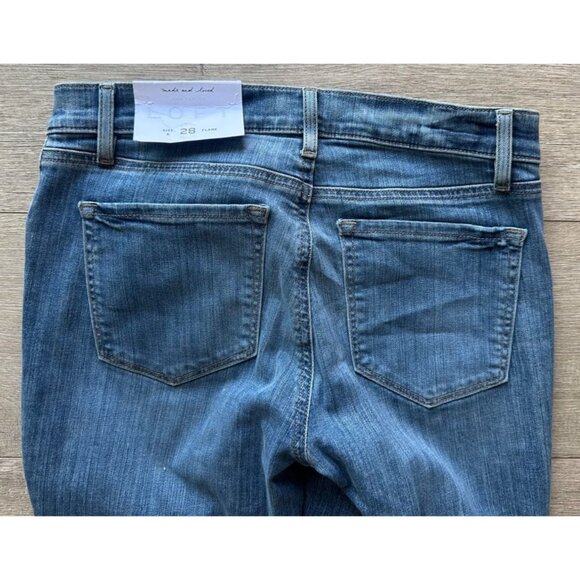 Loft Women's Size 28/6 Slim Flare Jeans Mid Rise NEW Stretch - Picture 4 of 6